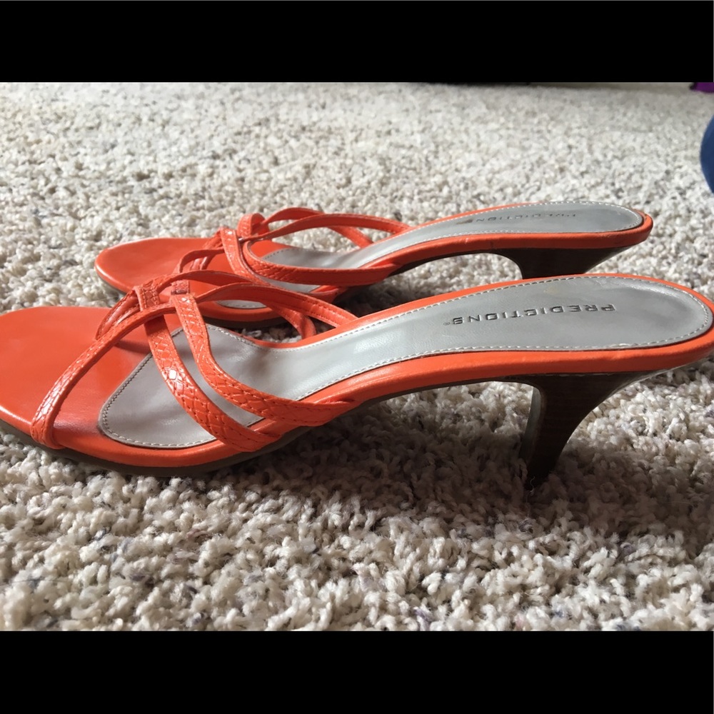 Orange low heels